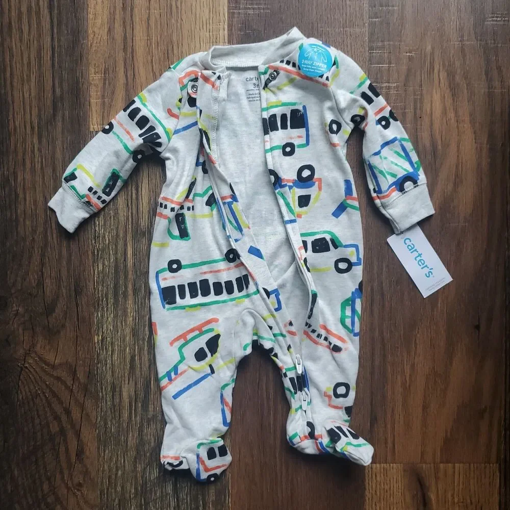 Carter's Zippered Transportation Vehicle Sleeper, 3 months NWT